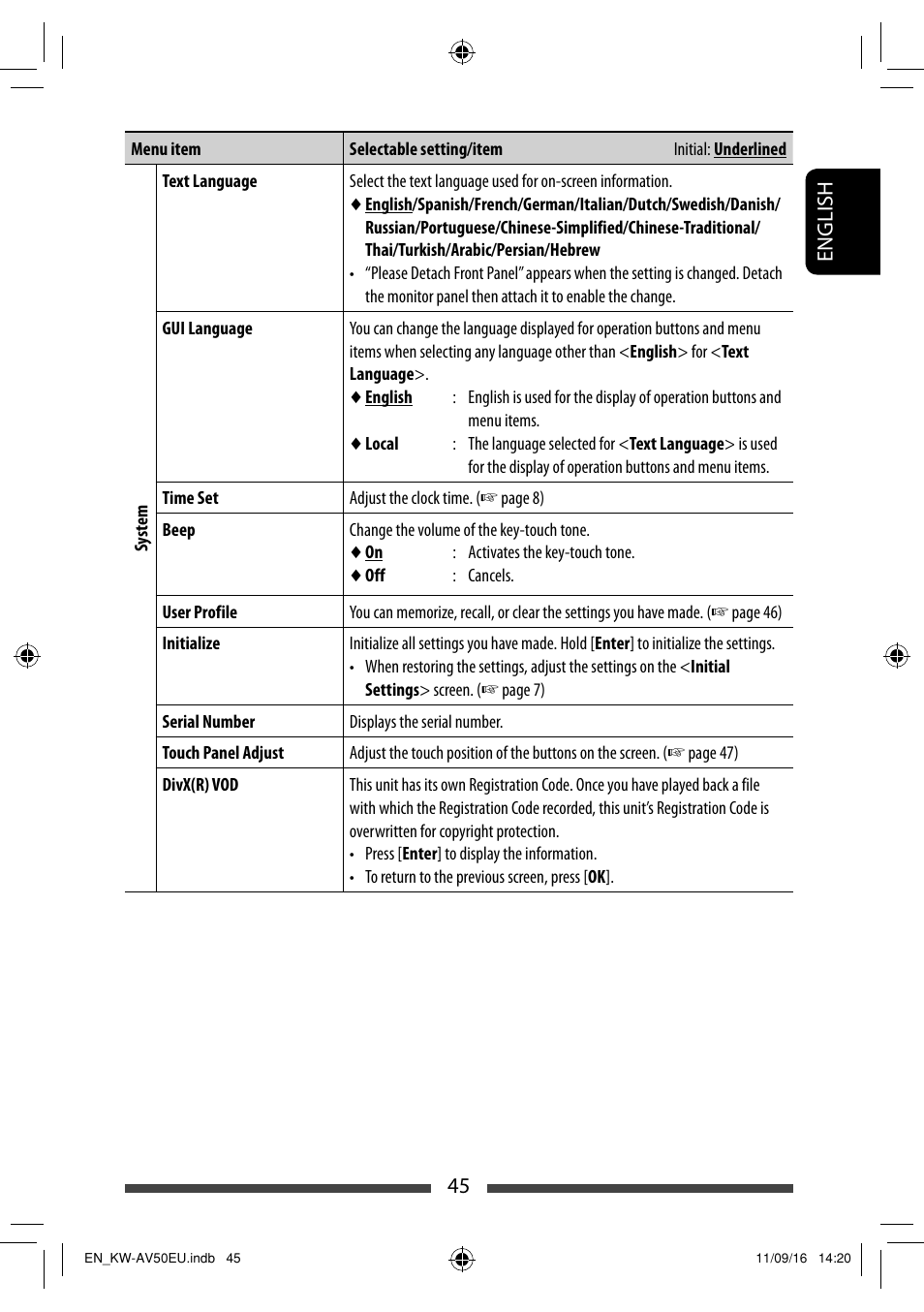 45 english | JVC KW-AV50 User Manual | Page 45 / 183