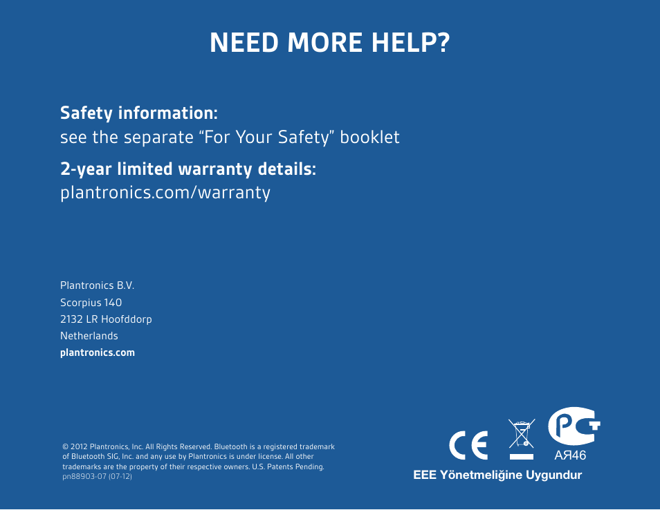 Need more help | Plantronics ML20 User Manual | Page 8 / 8