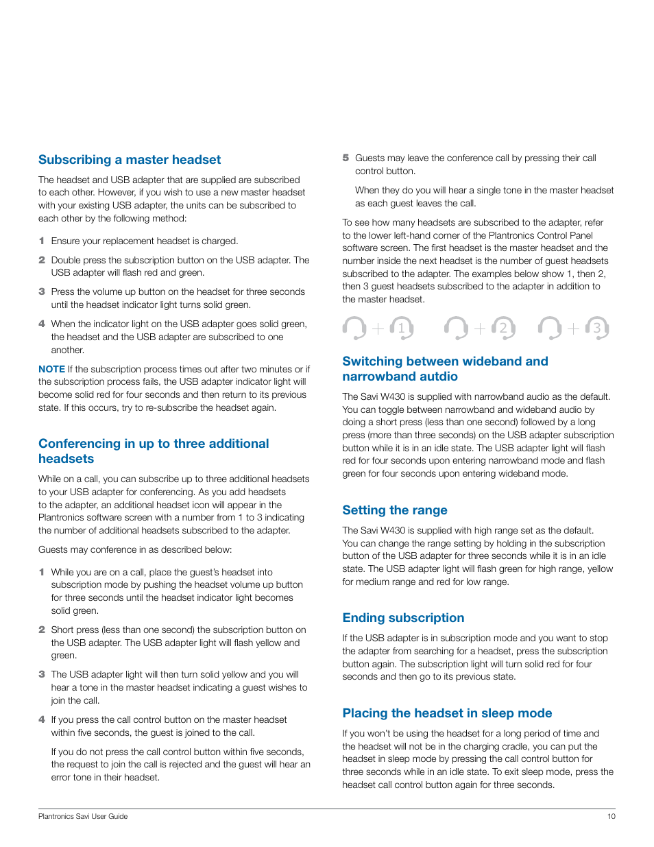 Plantronics Savi W430 User Manual | Page 10 / 18