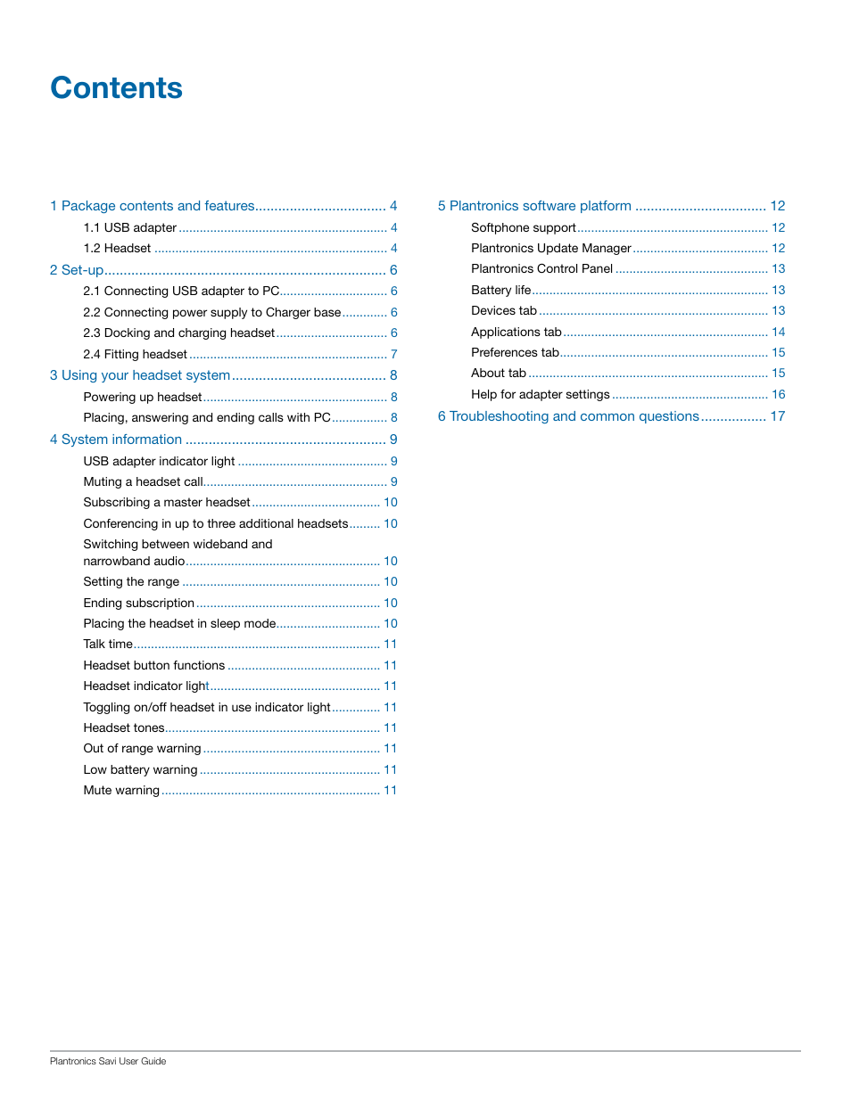 Plantronics Savi W430 User Manual | Page 3 / 18
