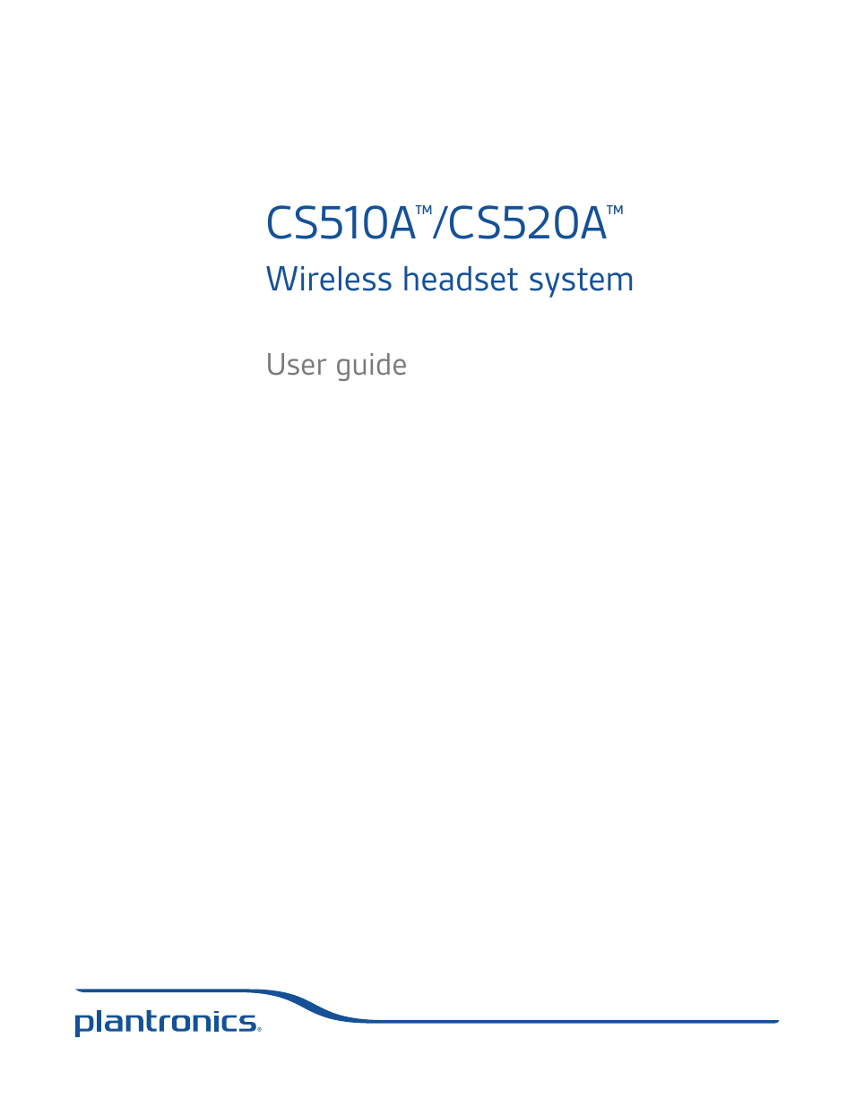 Plantronics CS520 User Manual | 21 pages