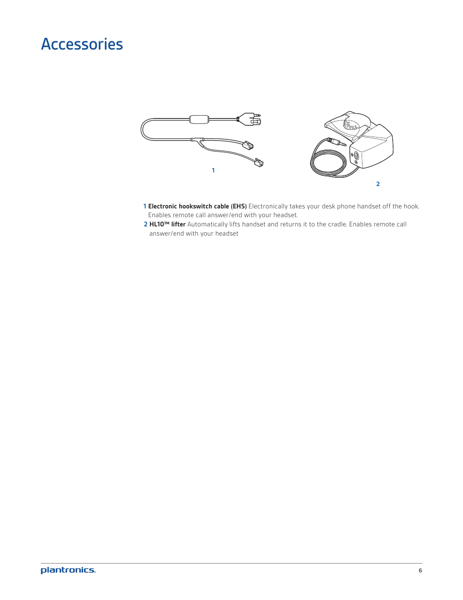 Accessories | Plantronics CS520 User Manual | Page 6 / 21
