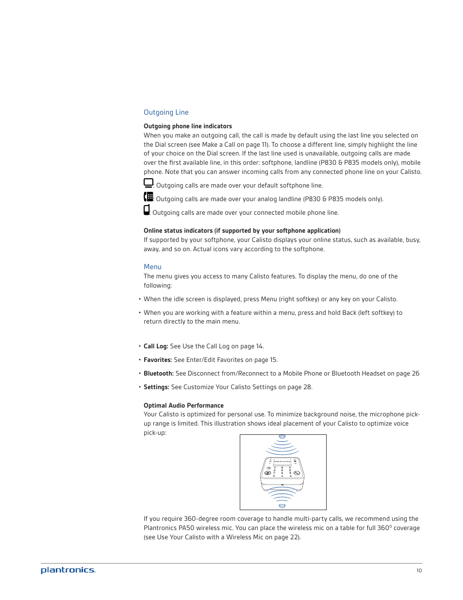 Plantronics Calisto 835m User Manual | Page 10 / 34