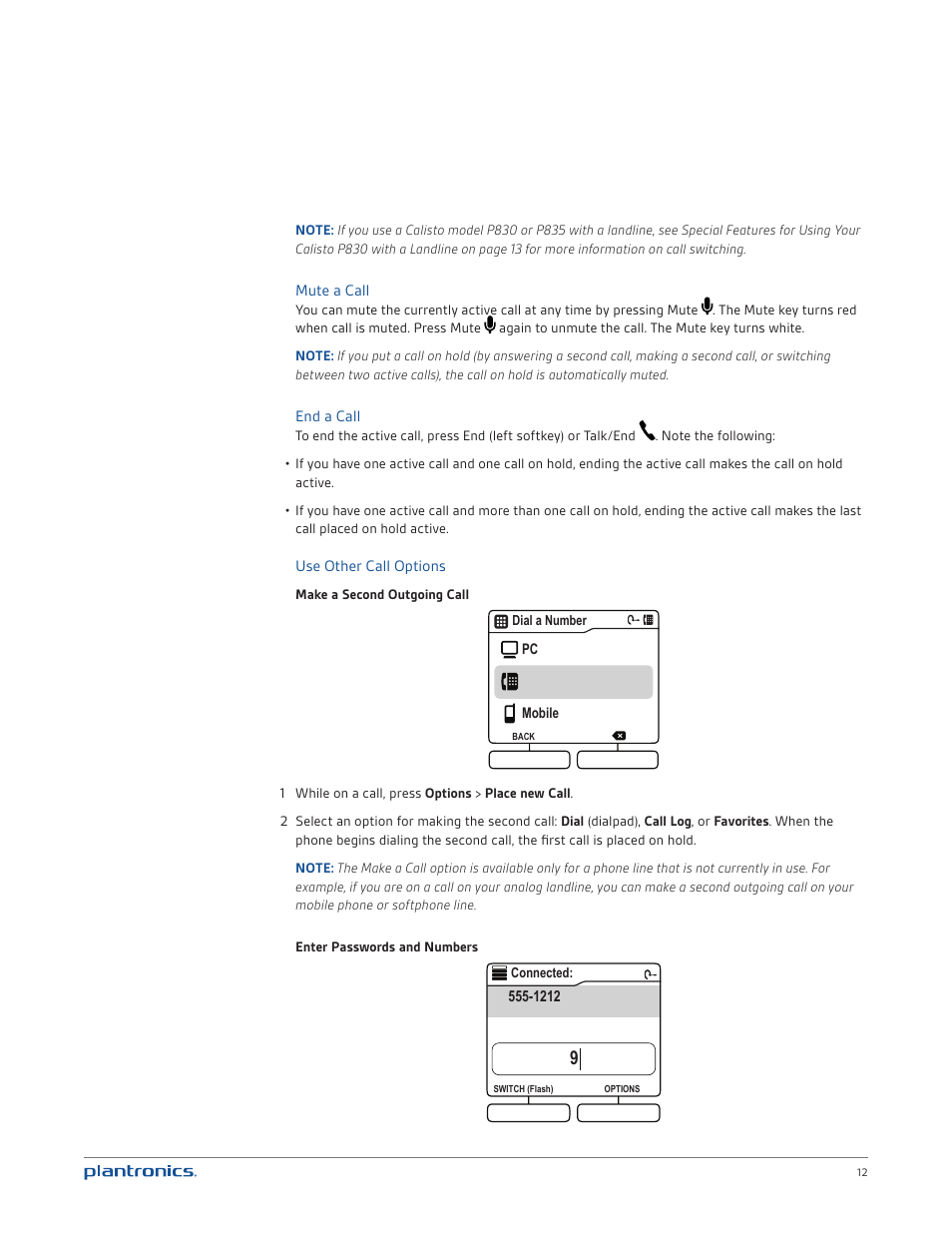 Plantronics Calisto 835m User Manual | Page 12 / 34