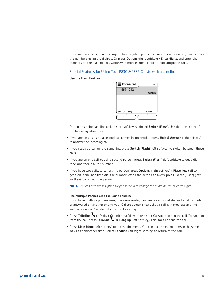 Plantronics Calisto 835m User Manual | Page 13 / 34