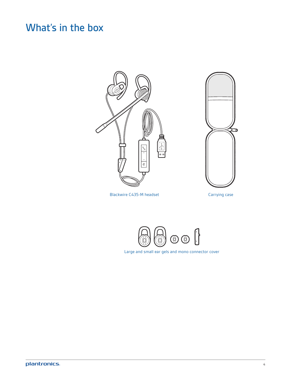 What’s in the box | Plantronics Blackwire 435-M User Manual | Page 4 / 14