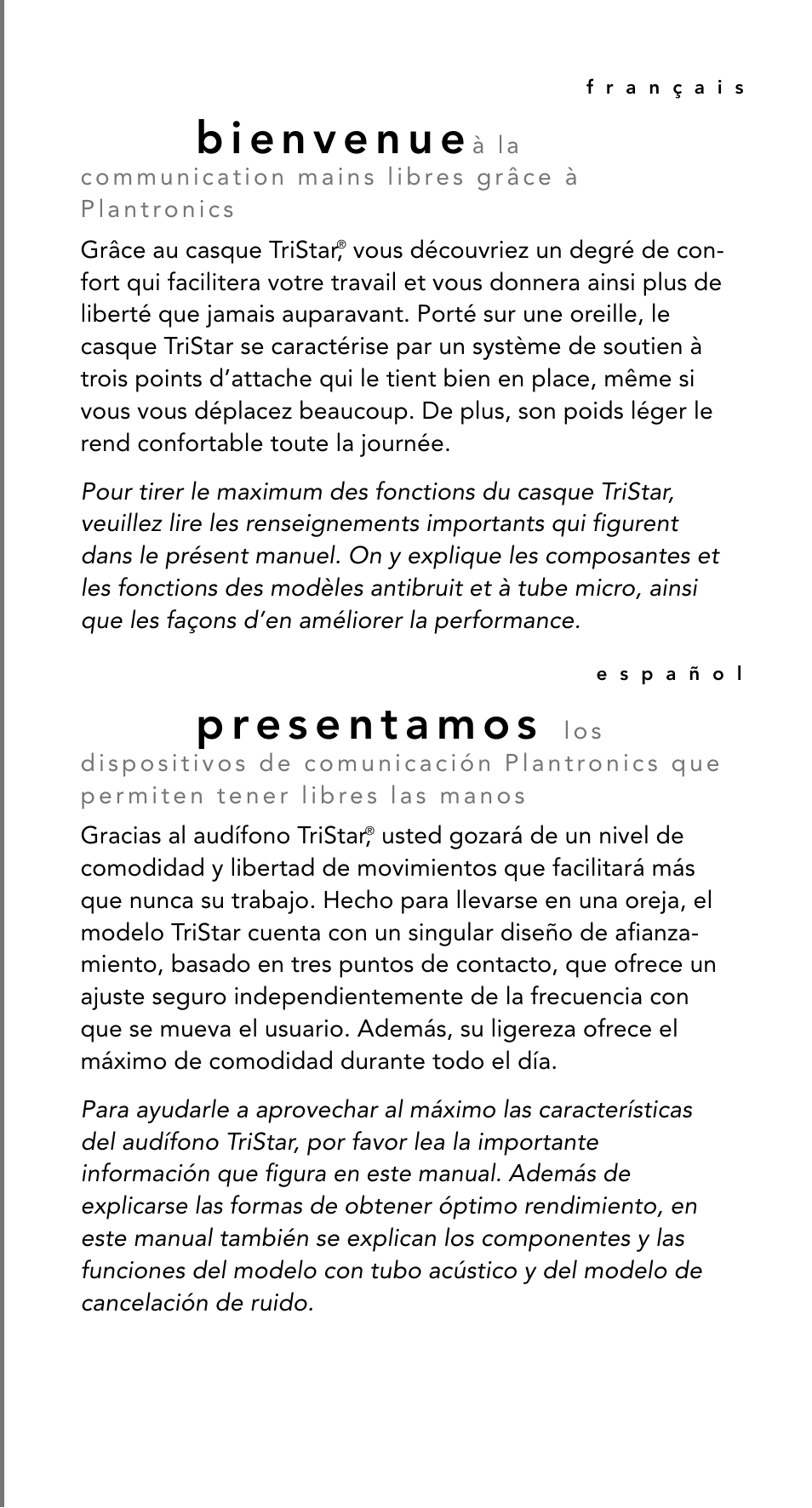 Plantronics TriStar User Manual | Page 3 / 40