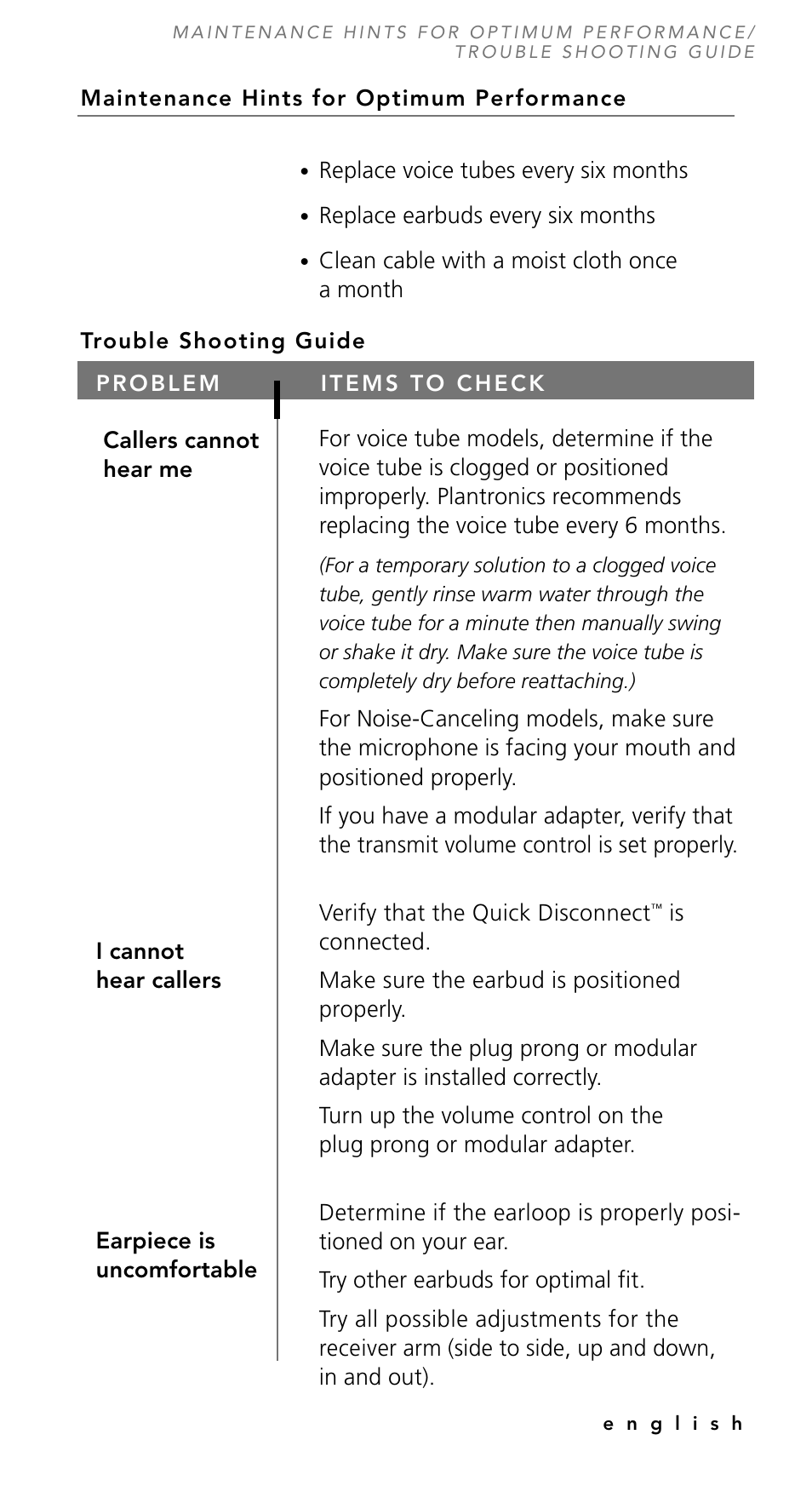 Plantronics TriStar User Manual | Page 31 / 40