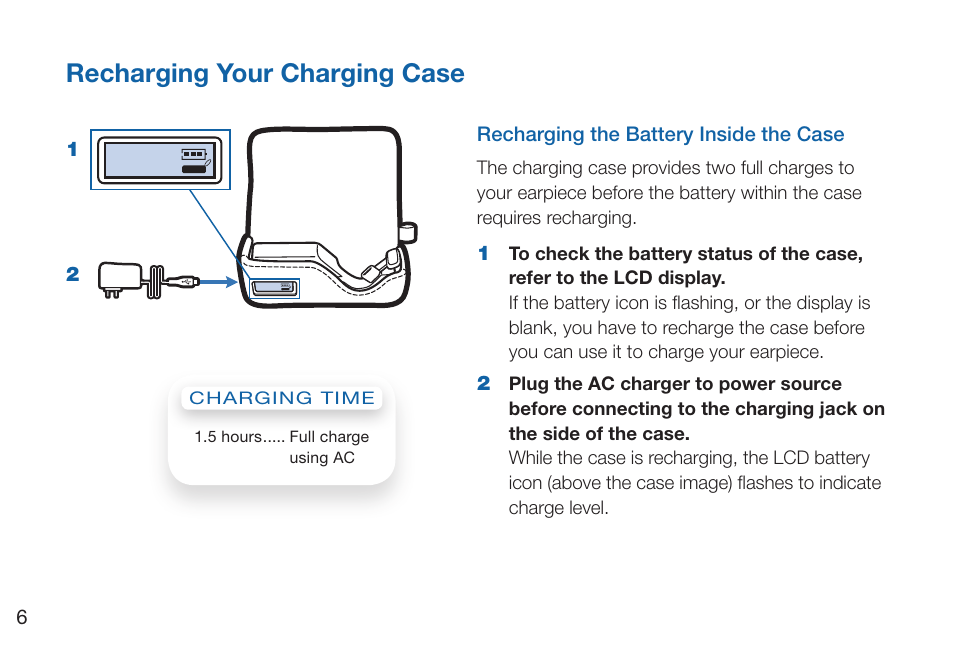 Recharging your charging case | Plantronics Discovery 975 User Manual | Page 10 / 21
