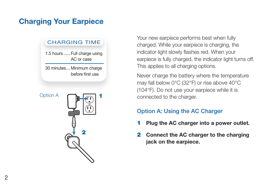 Charging your earpiece | Plantronics Discovery 975 User Manual | Page 6 / 21