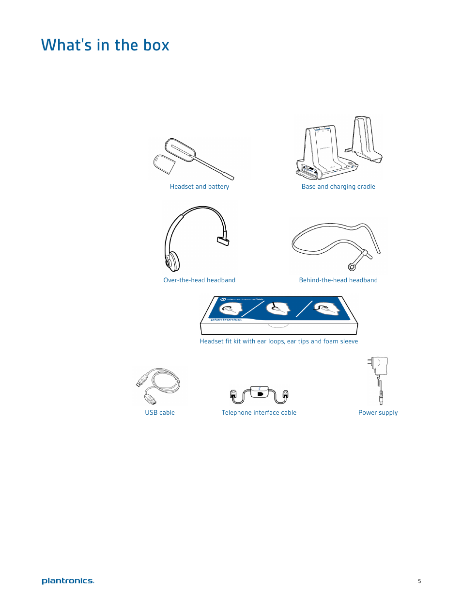 What's in the box | Plantronics Savi W740-M User Manual | Page 5 / 38