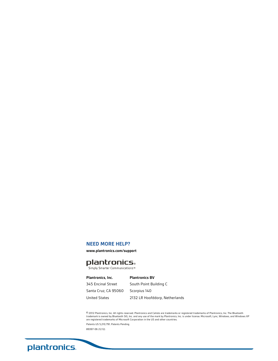 Need more help | Plantronics Calisto 620 User Manual | Page 18 / 18