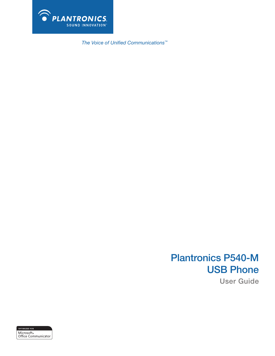 Plantronics Calisto 540 User Manual | 16 pages