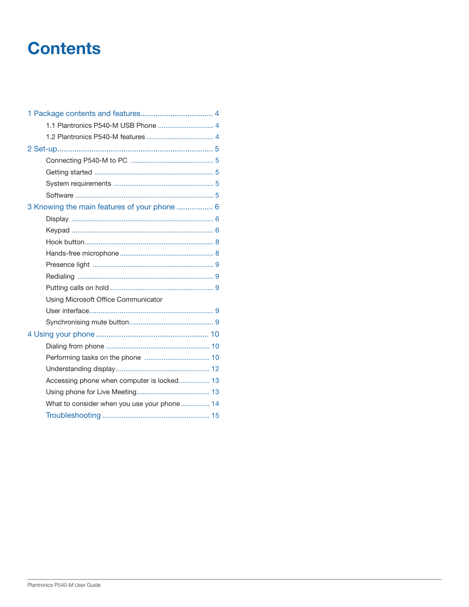 Plantronics Calisto 540 User Manual | Page 3 / 16