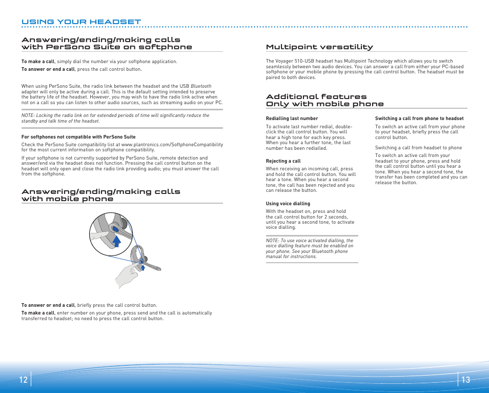 Plantronics Voyager 510-USB User Manual | Page 7 / 10