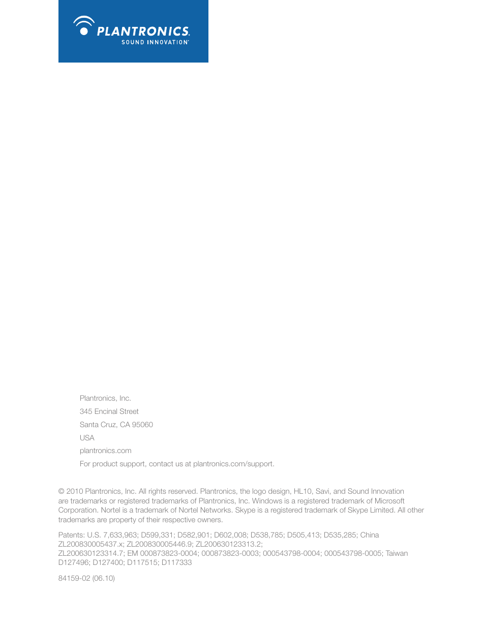 Plantronics Savi Office WO350 User Manual | Page 25 / 25