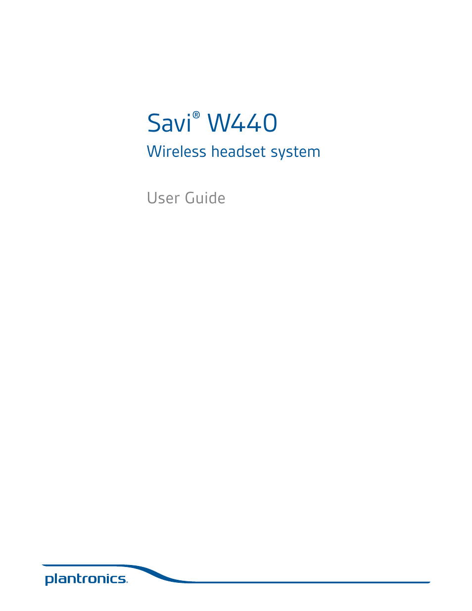 Plantronics Savi W440 User Manual | 22 pages