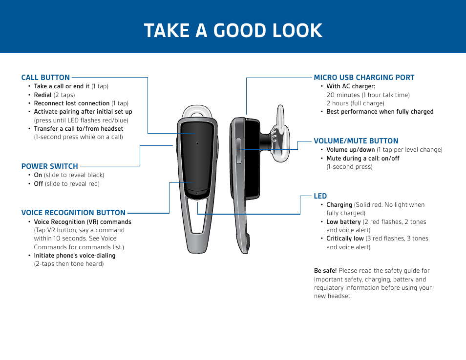 Take a good look | Plantronics Savor M1100 User Manual | Page 2 / 12