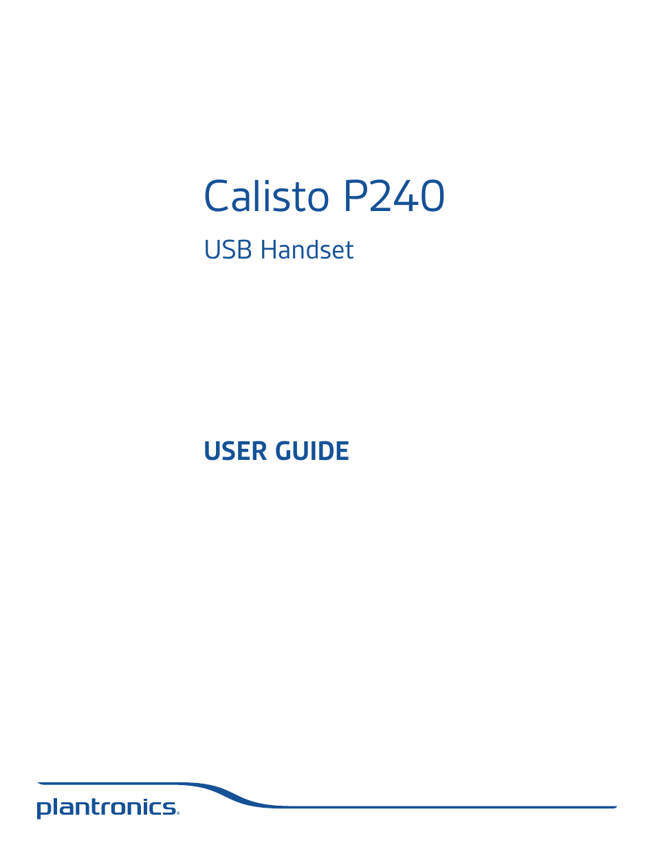 Plantronics Calisto 240 User Manual | 9 pages