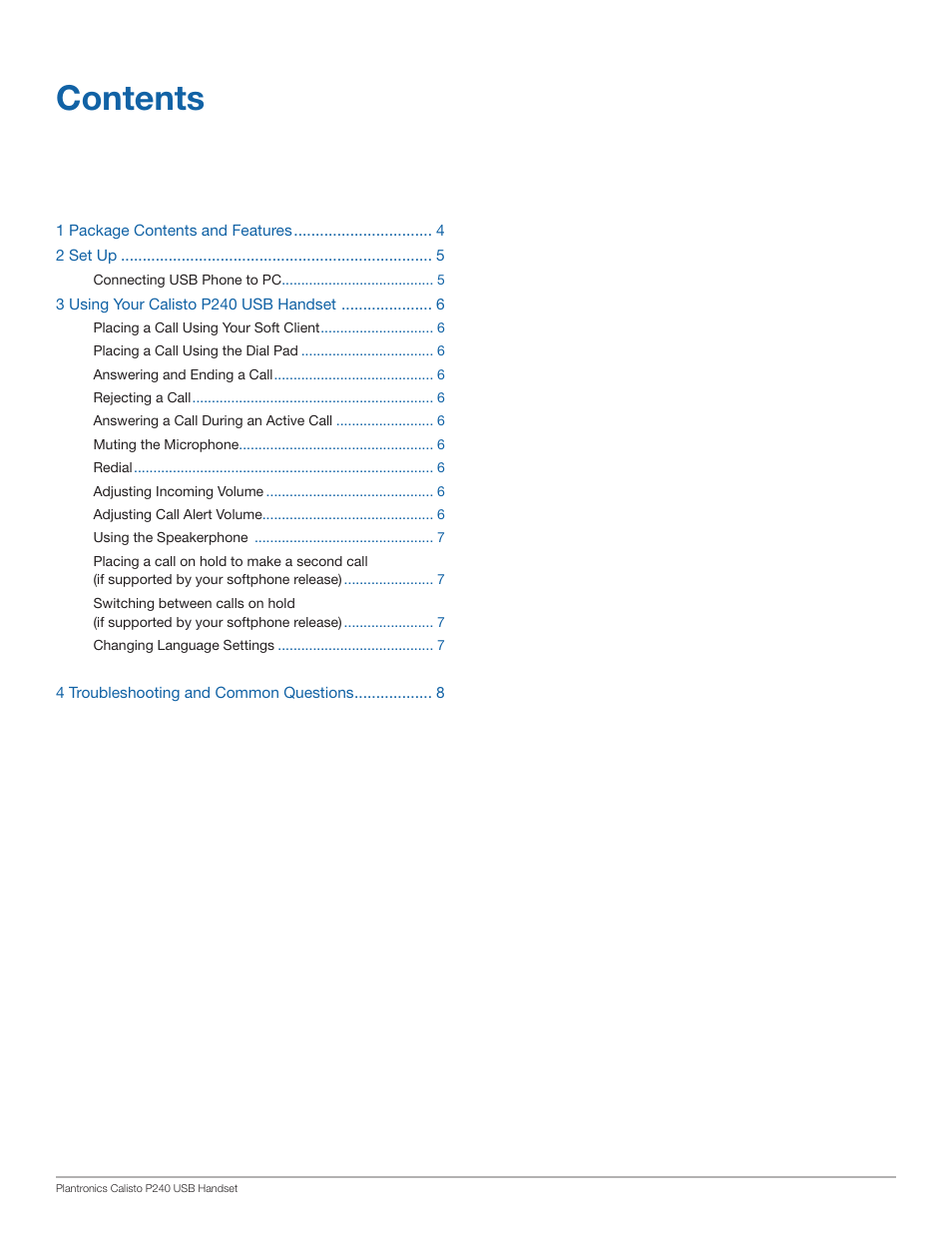 Plantronics Calisto 240 User Manual | Page 3 / 9