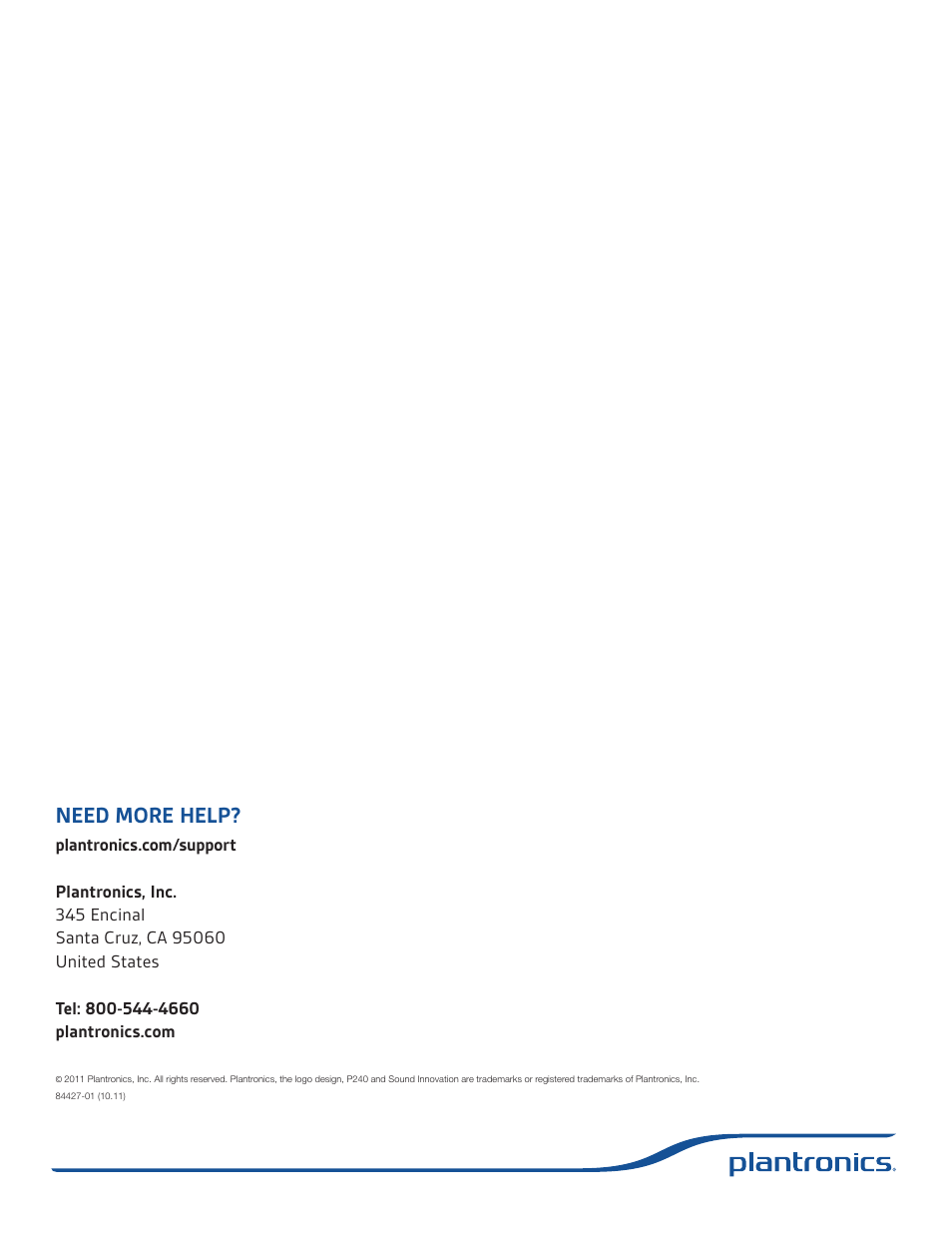 Need more help | Plantronics Calisto 240 User Manual | Page 9 / 9