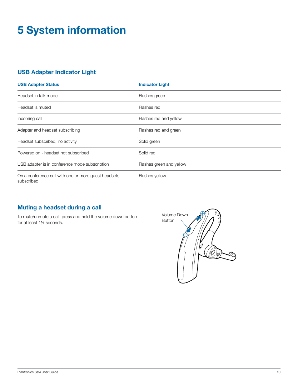 5 system information | Plantronics Savi W430-M User Manual | Page 10 / 19