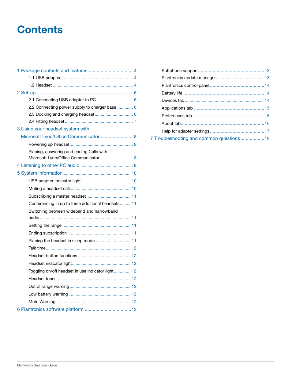 Plantronics Savi W430-M User Manual | Page 3 / 19