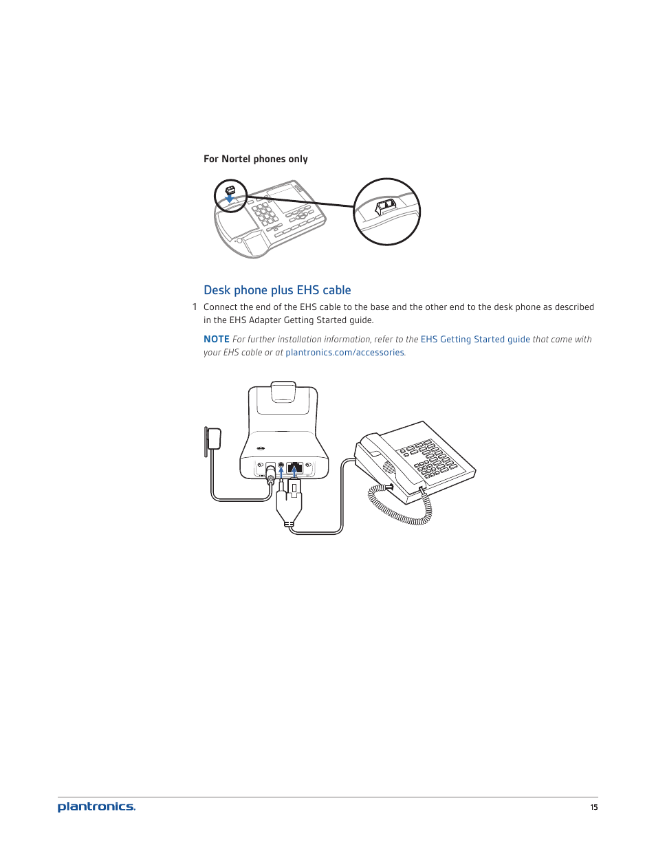 Desk phone plus ehs cable | Plantronics CS540 User Manual | Page 15 / 24