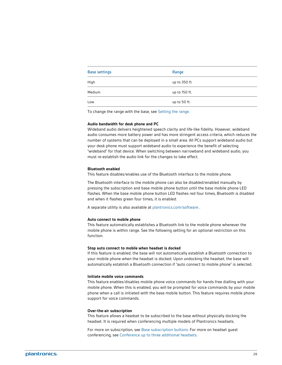 Plantronics Savi W740 User Manual | Page 29 / 38