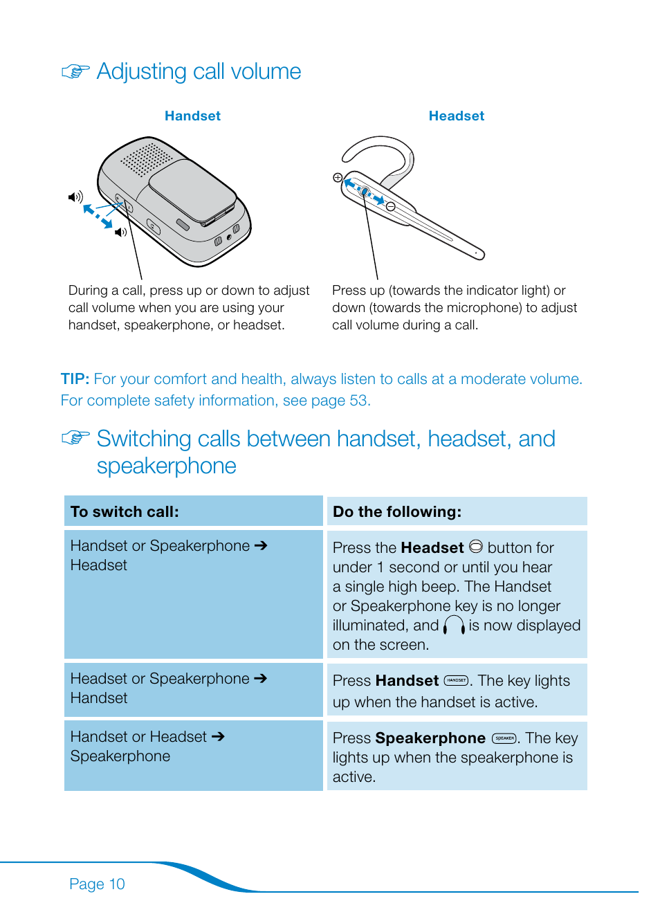 Adjusting call volume | Plantronics Calisto Pro Series User Manual | Page 16 / 60