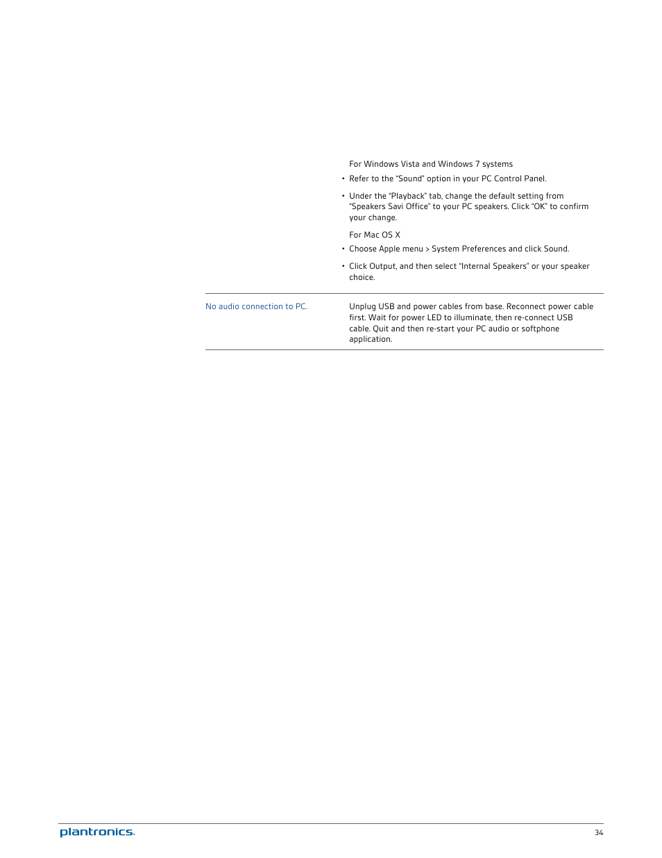 Plantronics Savi 720-M User Manual | Page 34 / 35