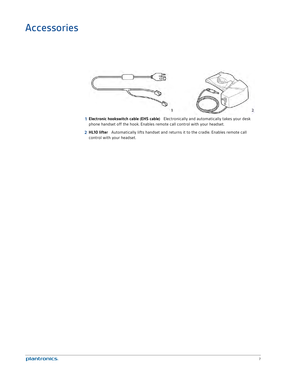 Accessories | Plantronics Savi 720-M User Manual | Page 7 / 35