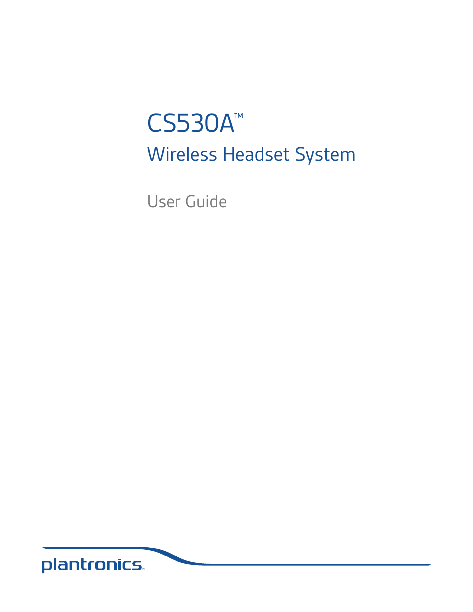 Plantronics CS530 User Manual | 22 pages