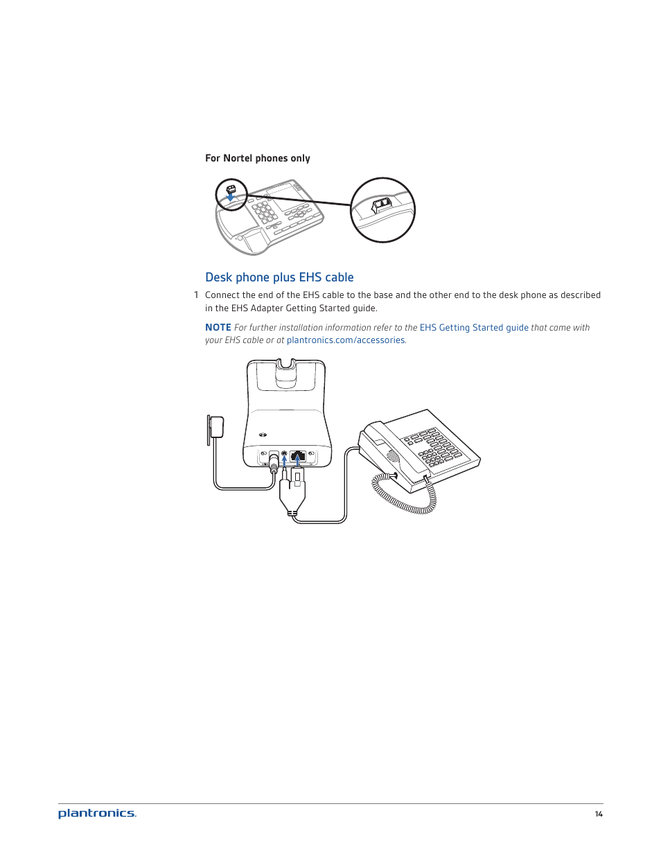 Desk phone plus ehs cable | Plantronics CS530 User Manual | Page 14 / 22