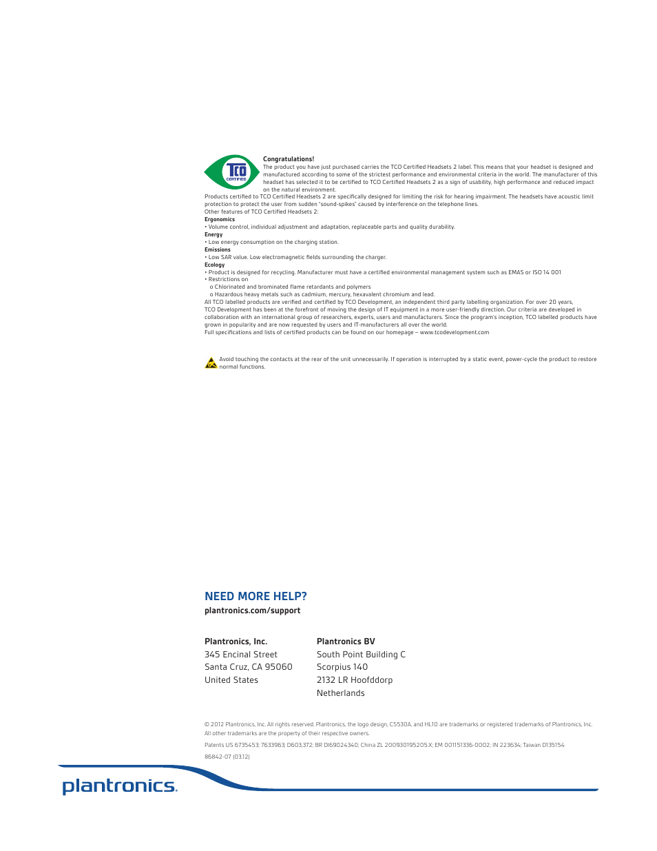 Need more help | Plantronics CS530 User Manual | Page 22 / 22