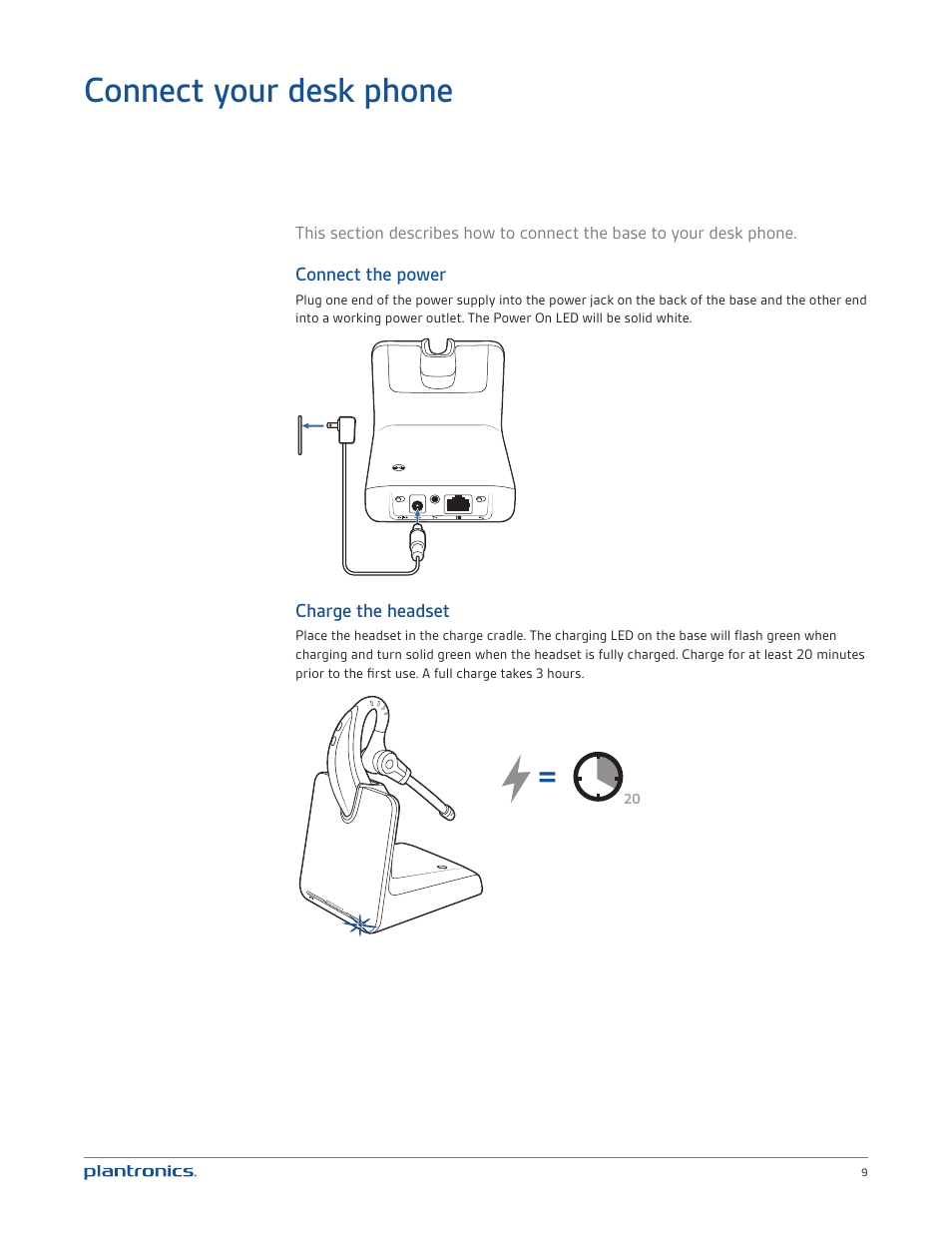 Connect your desk phone | Plantronics CS530 User Manual | Page 9 / 22