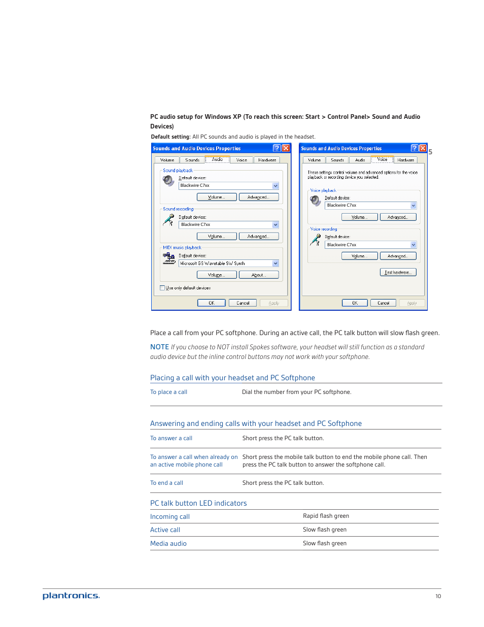 Plantronics Blackwire C720 User Manual | Page 10 / 23
