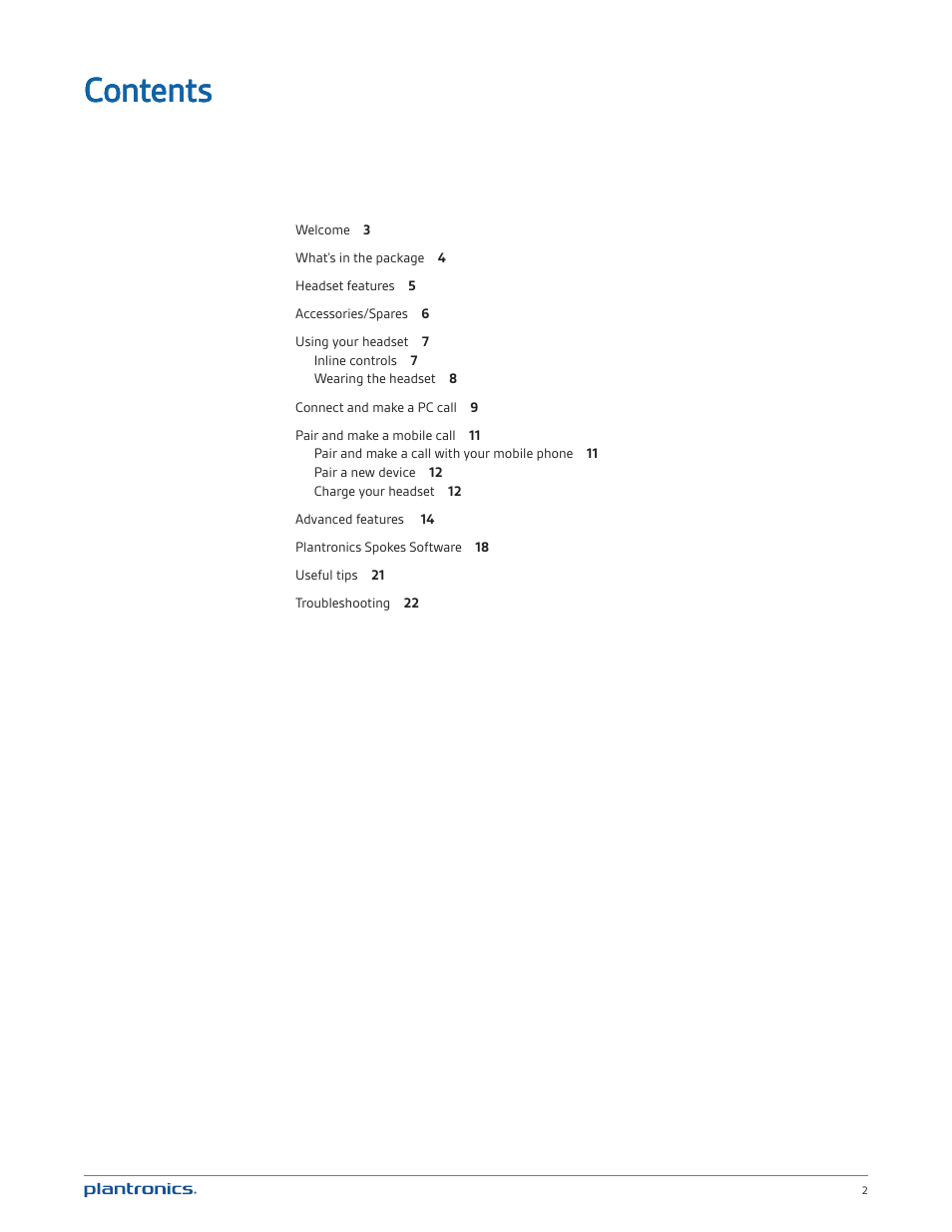 Plantronics Blackwire C720 User Manual | Page 2 / 23