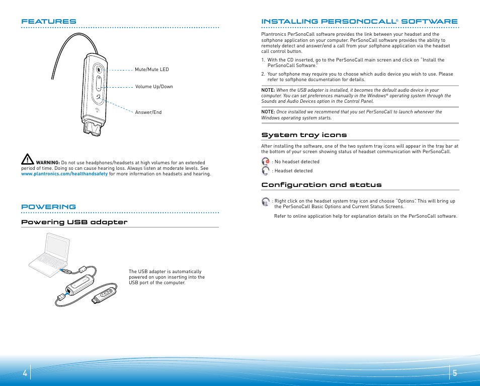 Plantronics DA45 User Manual | Page 3 / 6