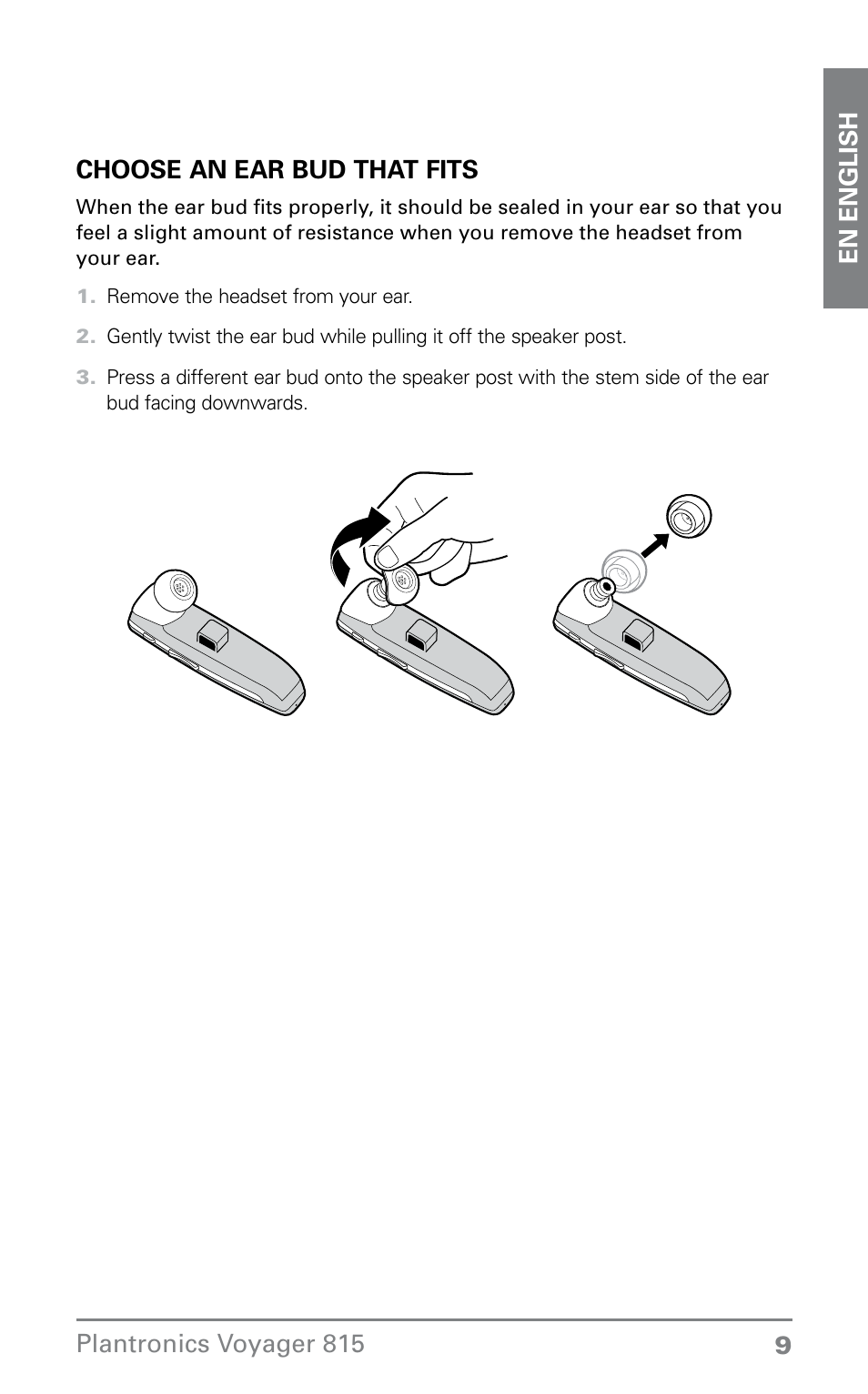 Plantronics Voyager 815 User Manual | Page 9 / 19