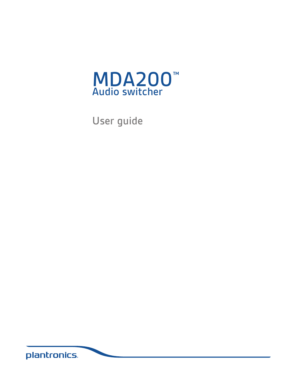 Plantronics MDA200 User Manual | 18 pages