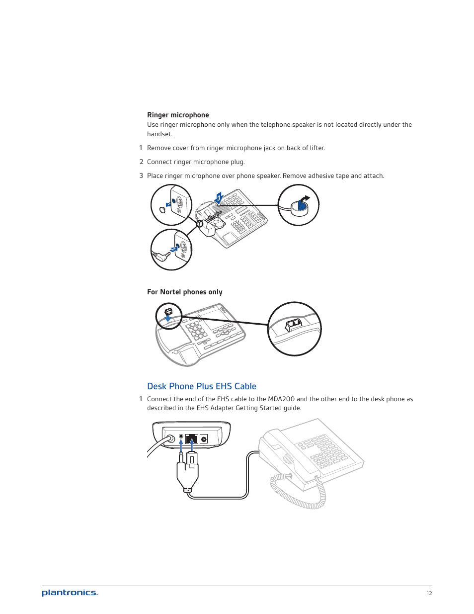 Desk phone plus ehs cable | Plantronics MDA200 User Manual | Page 12 / 18