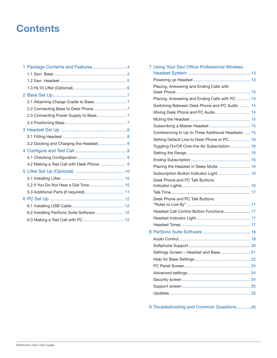 Plantronics Savi Office WO200 User Manual | Page 3 / 28