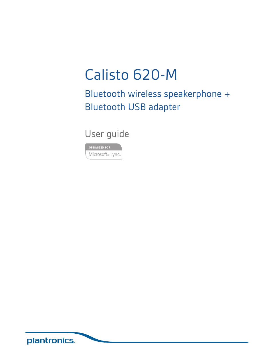 Plantronics Calisto 620-M User Manual | 19 pages