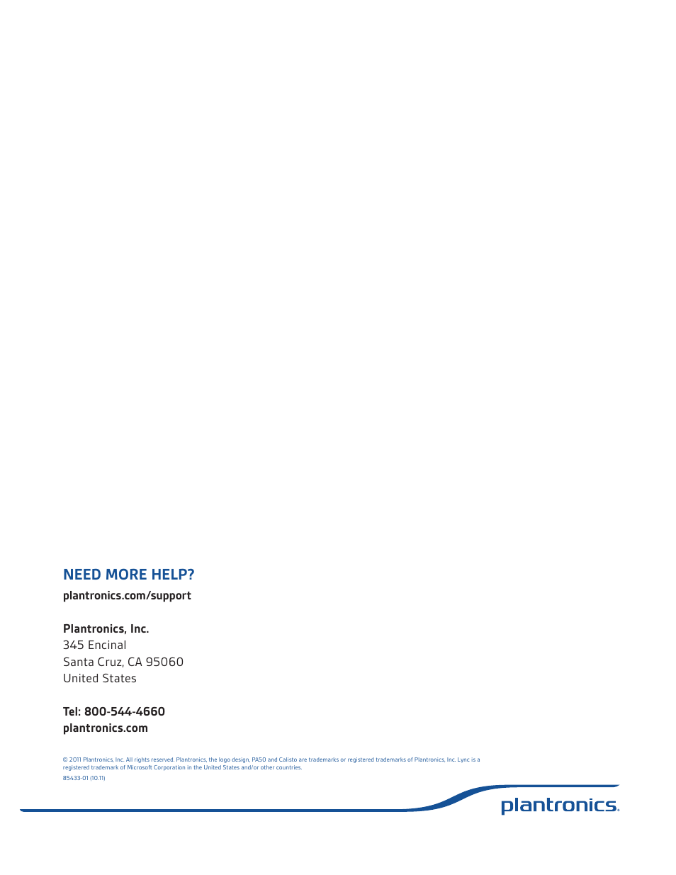 Need more help | Plantronics Calisto 835 User Manual | Page 39 / 39