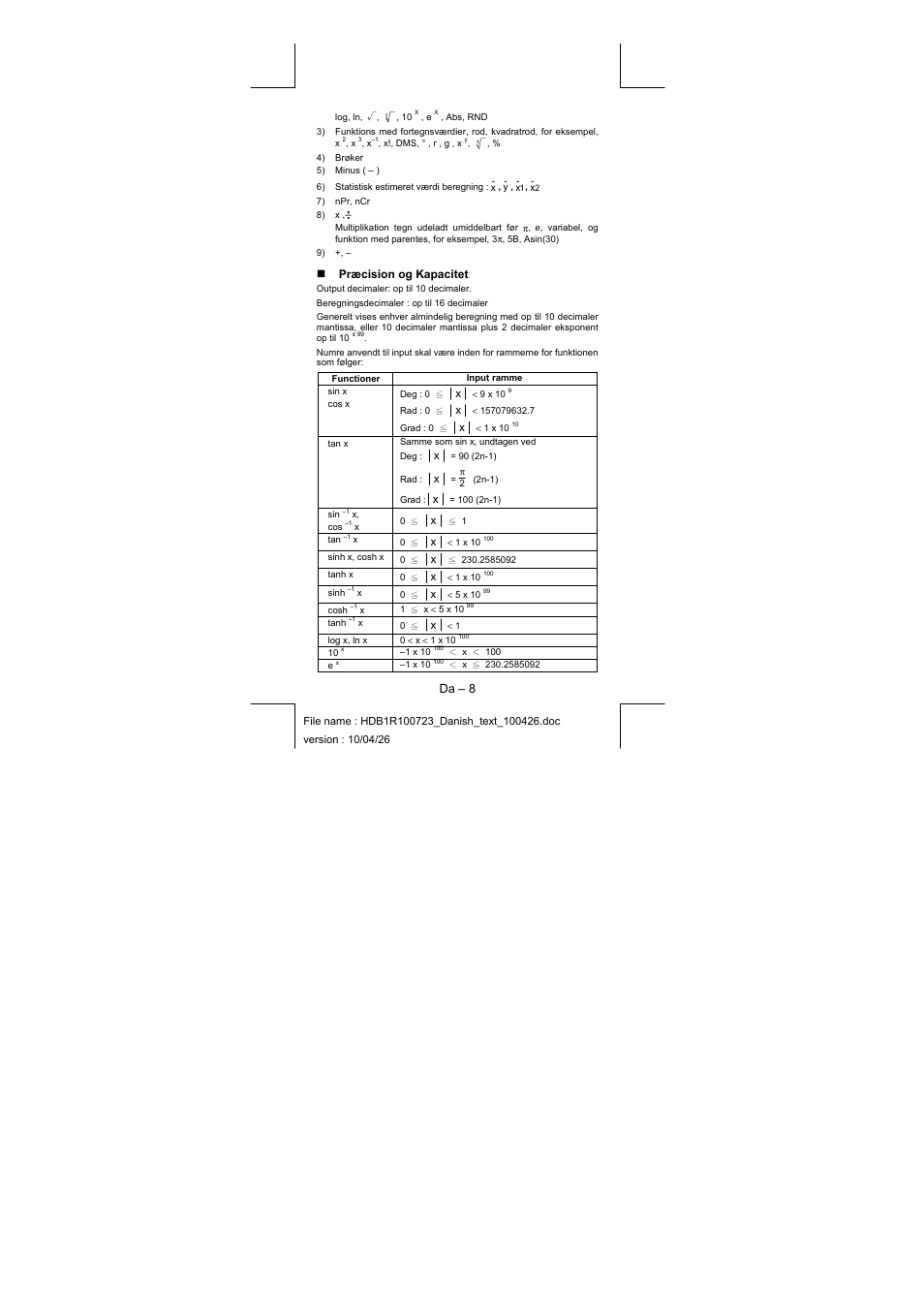 CITIZEN SR-270XPU User Manual | Page 10 / 125