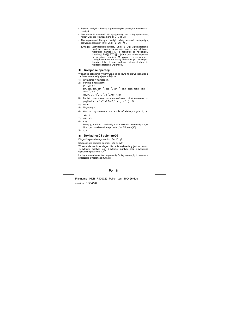 CITIZEN SR-270XPU User Manual | Page 45 / 125