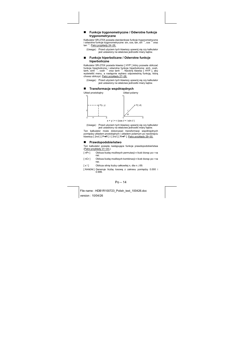 CITIZEN SR-270XPU User Manual | Page 51 / 125