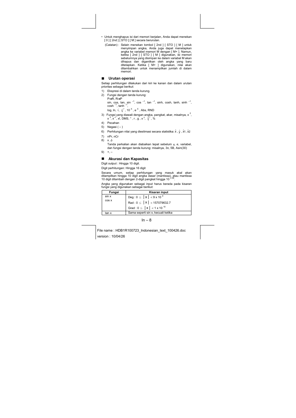 CITIZEN SR-270XPU User Manual | Page 78 / 125