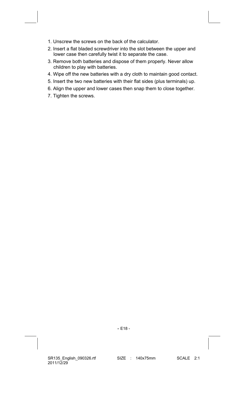 CITIZEN SR-135FRD User Manual | Page 19 / 111